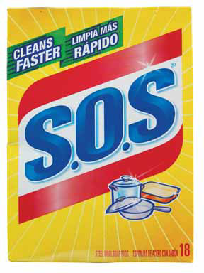 S.O.S. Steel Wool Soap Pads 18PK