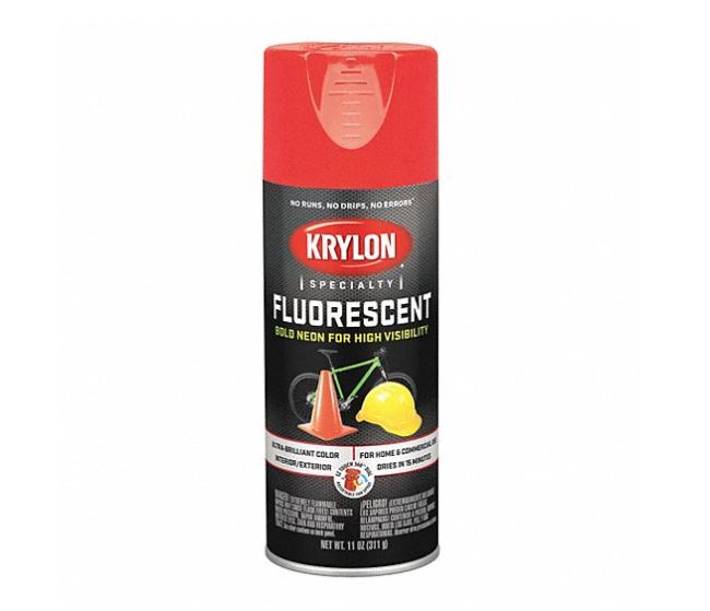 Krylon Spray Paint Fluorescent Indoor/Outdoor Red Orange 11oz