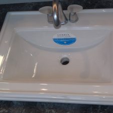 24" x 19" Gerber Logan Square Self Rimming Lav 4" Centers White Vitreous China (Faucet Sold Separately)