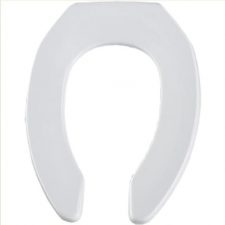 Bemis Commercial Elongated Toilet Seat Heavy Duty Open Front Less Cover White.
