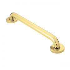 24" x 1-1/4" Dia. Polished Brass Safety Grab Bar