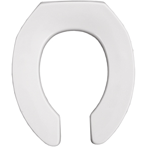 Bemis Commercial Toilet Seat Heavy Duty Open Front Less Cover 955CT 000 White