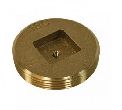 2" Brass Counstersunk Plug w/ Tap