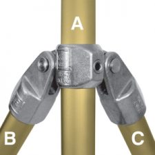 1-1/4" Aluminum Safety Rail Double Adjustable Elbow