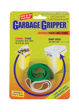 Garbage Gripper Trash Liner Bands 2pk