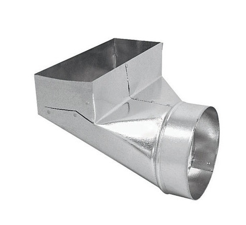 3-1/4" x 12" x 6" Galvanized Vent Pipe Angle Boot - Warren Pipe and Supply