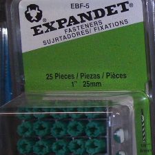 Expandet Extruded PVC Anchor Green 1" Frame 25pk