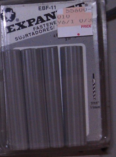 Expandet Extruded PVC Anchor Gray 2-1/2" Frame 4pk