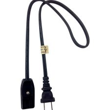 Small Appliance Extension Cord 18/2 HPN 2ft Black