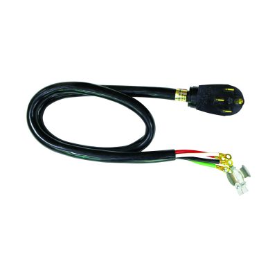 Range Cord 4-Wire 6 Gauge/2 Plug & 8 Gauge/2 Plug SRDT 4ft Black