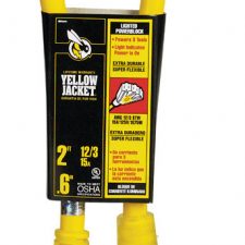 Yellow Jacket Triple Outlet Power Block 12/3 STW-A 2ft Yellow