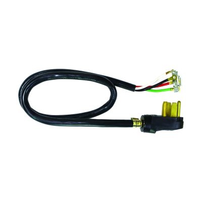 Dryer Cord 4-Wire 10 Gauge/4 Plug SRDT 4ft Black