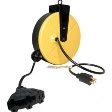 Retractable Extension Cord Reel W/Power Block 30ft Cord