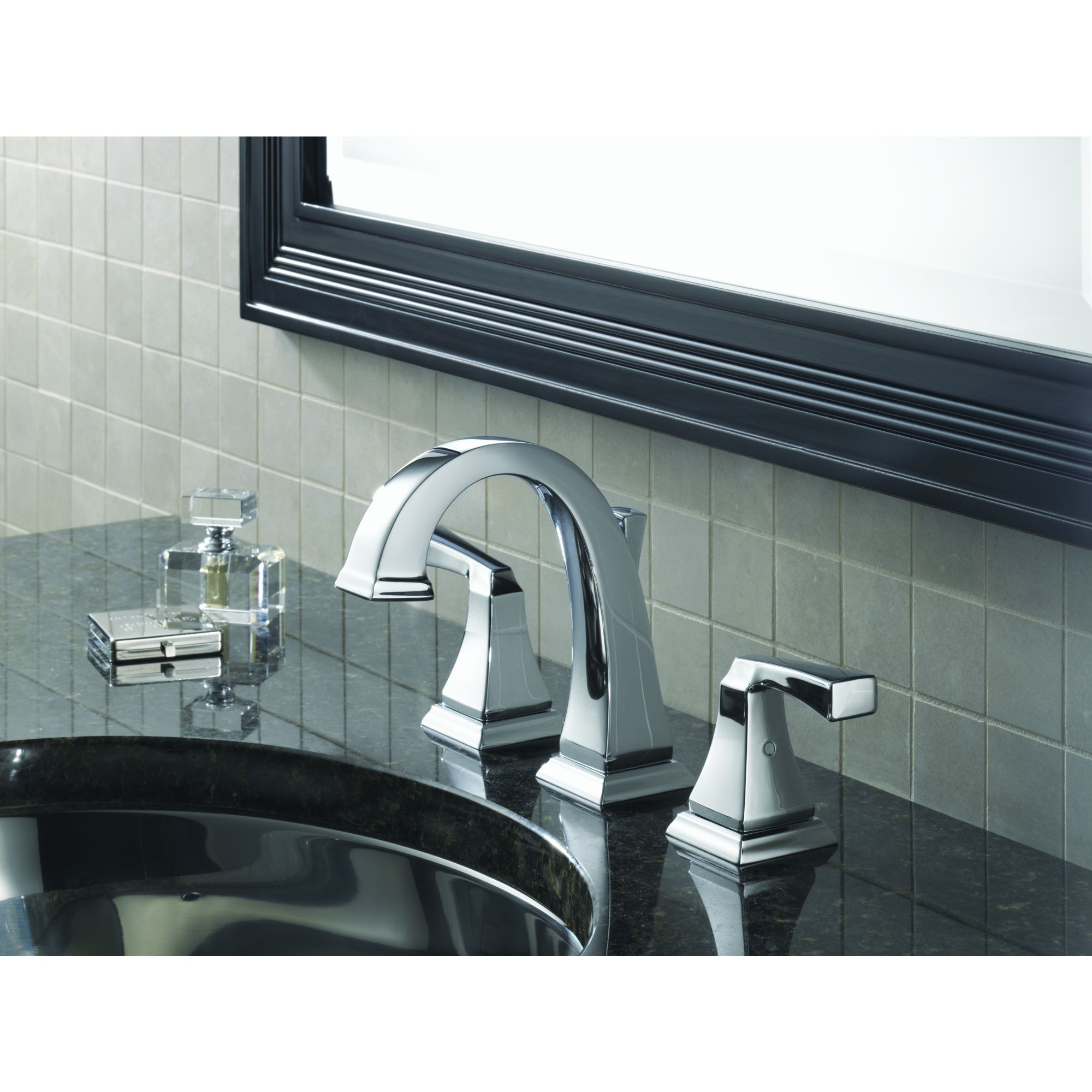 3551lf Chrome Delta Dryden Two Handle Widespread Bathroom Faucet