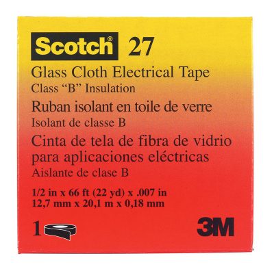 Scotch 1/2" x 66 ft. Rubber Glass Cloth Electrical Tape White