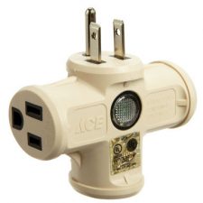 Heavy Duty Triple Tap Outlet Adapter With Led Light
