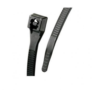 8" GB UV Black Standard Double Lock Cable Tie 100pk 46-308UVB