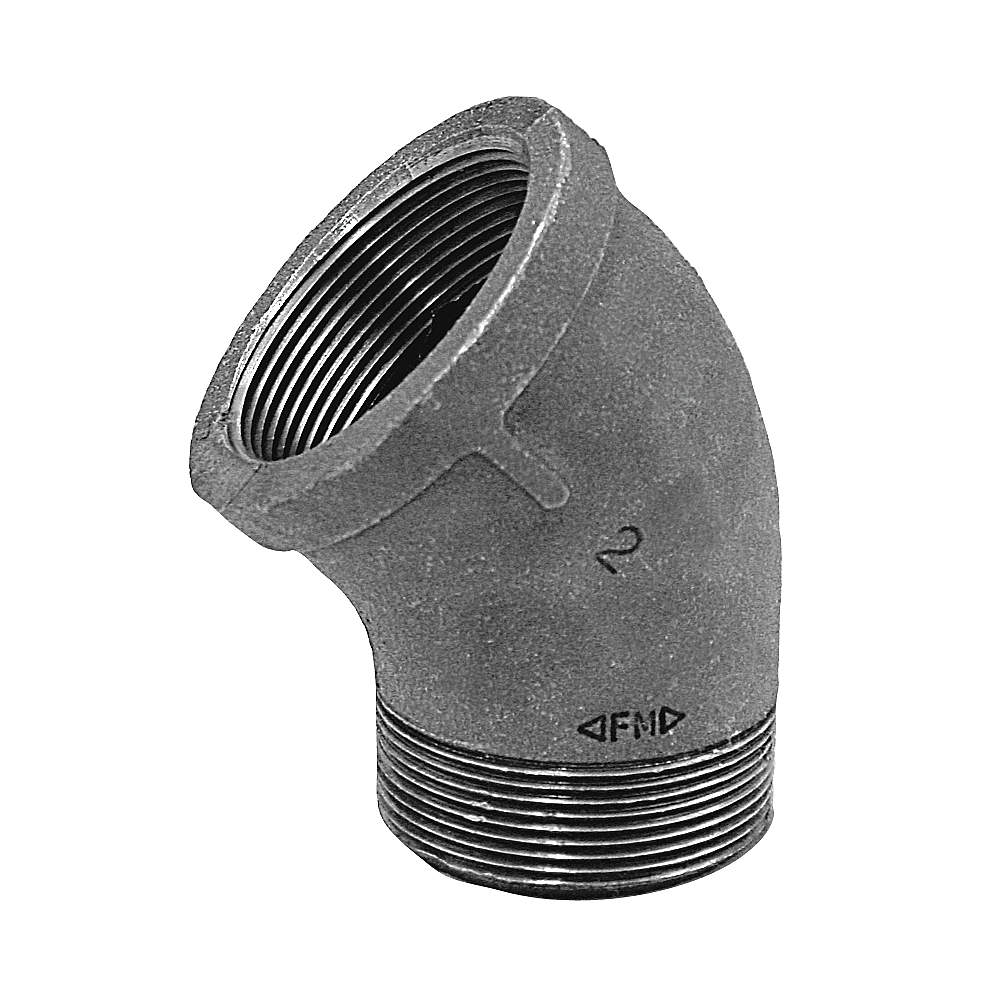 1/4" Black 45 Degree Street Elbow - Warren Pipe and Supply