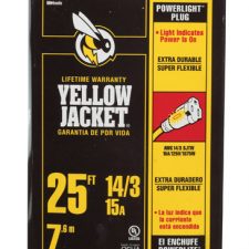 Yellow Jacket Extension Cord 14/3 SJTW-A, 25ft Yellow
