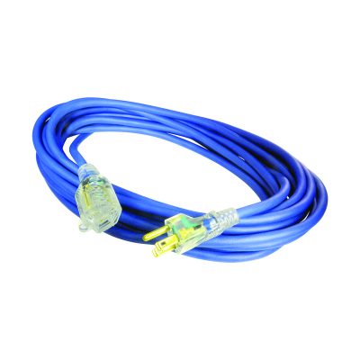 All Weather Extension Cord 25ft  14/3 SJOW Blue