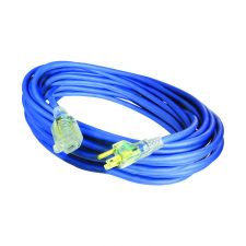 All Weather Contractor Quality Extension Cord 50ft 14/3 SJOW Blue